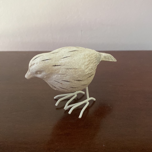 Shabby Chic Metal Bird Figurine - Picture 2 of 3